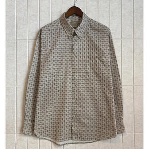 Vintage Natural Issue Men's XL‎ Button Up Shirt 90s Geometric Dad Skate Golf
